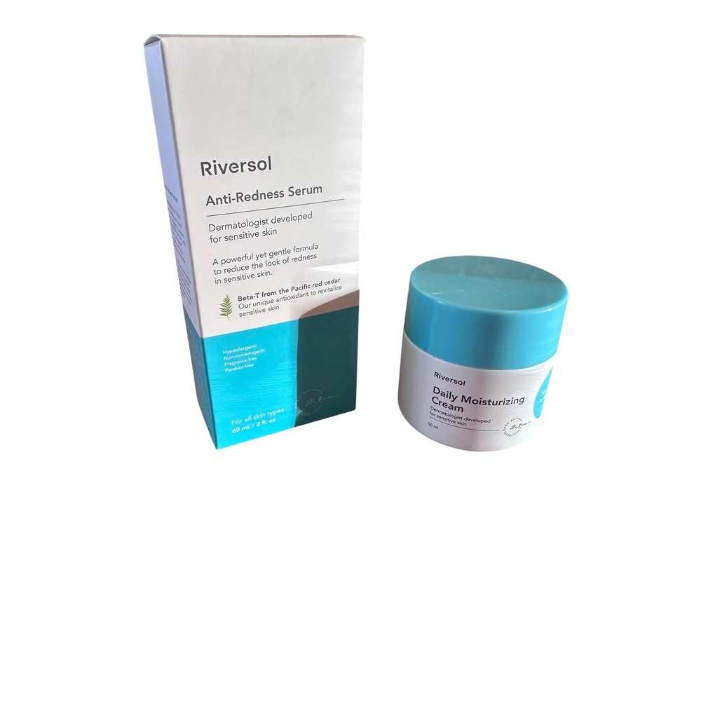 Riversol Anti-Redness Serum 60ml and Daily Moisturizing Cream 50ml Skincare Set‎
